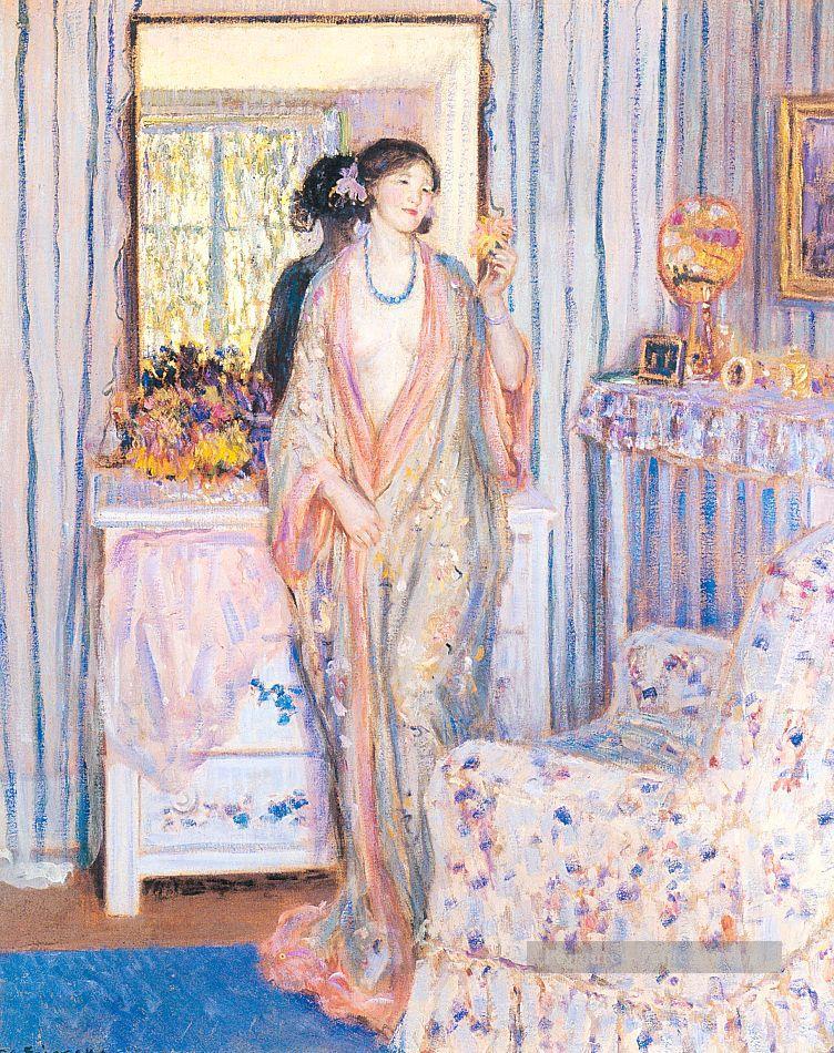 La Robe Impressionniste femmes Frederick Carl Frieseke Peintures à l'huile